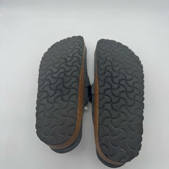 Birkenstock Shoes Womens 38 US 7 Buckley Suede Leather Navy Slip On Mule Clogs - Picture 5 of 7